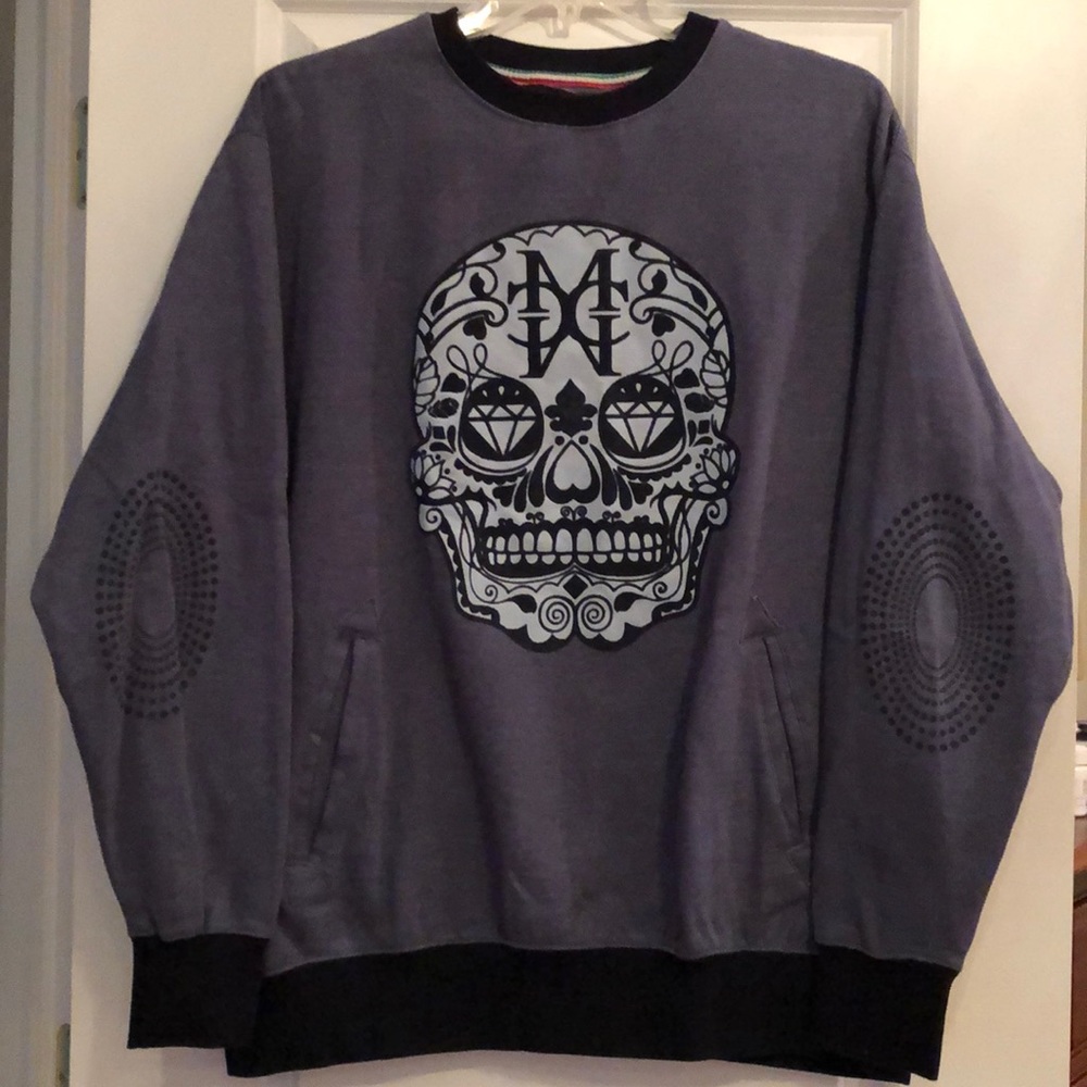 Michael Cherry Blue Skull Sweatshirt